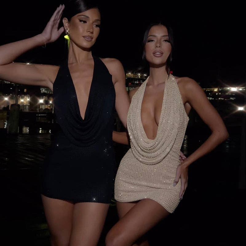 Sheila Halter Backless Dress