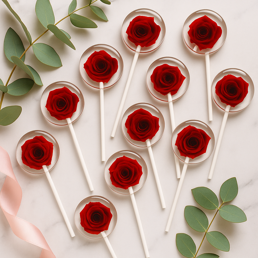 Rose Lollipops
