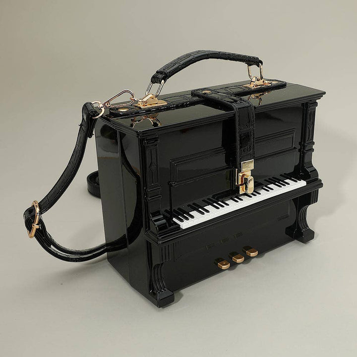 Piano Shaped Structured Crossbody Handbag