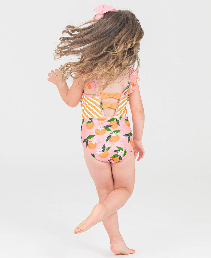 Traje de baño de una pieza con pechera "You The Sweetest" de Girls Orange