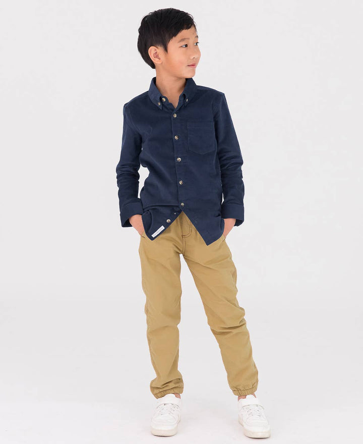 Boys Dark Khaki Jogger Pants