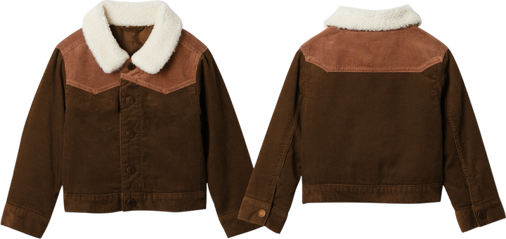 Boys Brown Two Toned Jacket