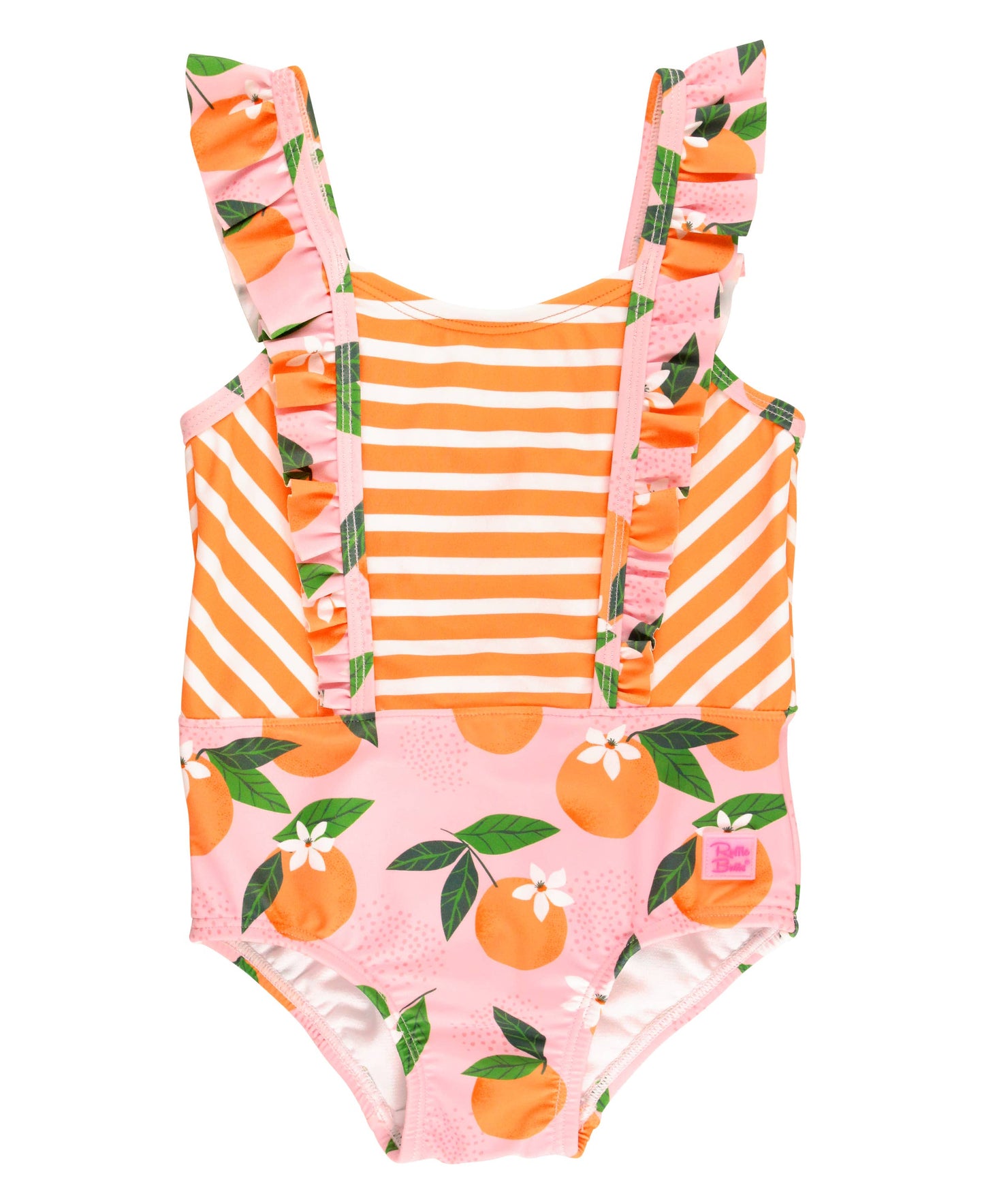 Girls Orange You The Sweetest Pinafore One Piece Swimsuit