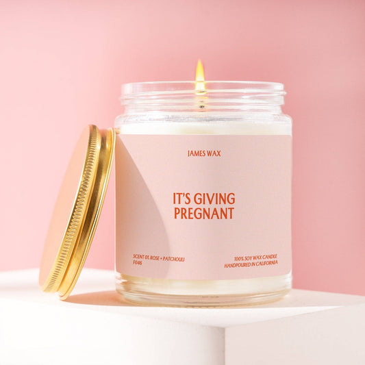 Pregnancy Gift It’s Giving Pregnant Candle Mom-to-Be F046