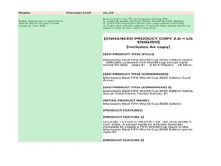 Monopoly Deal FIFA World Cup 2026 Edition Card Game