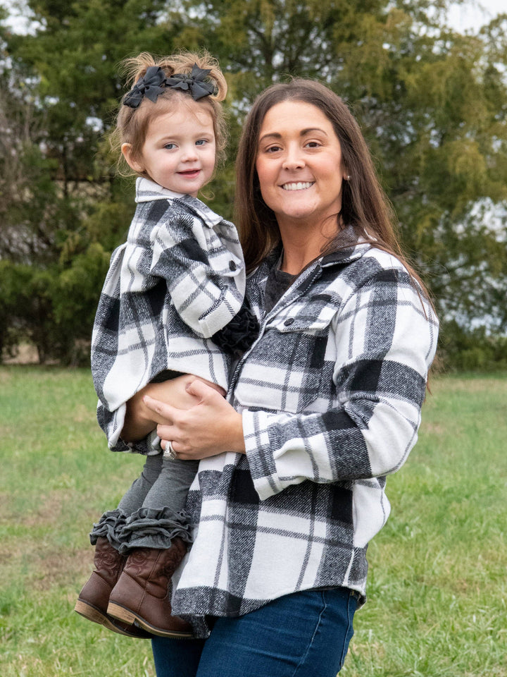 Mom &amp; Me Charcoal Plaid Flannel