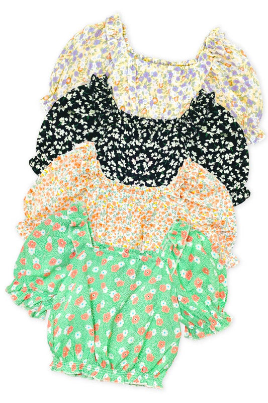 TKT-3150T Toddler's Fashion Top W/ Puff Sleeve