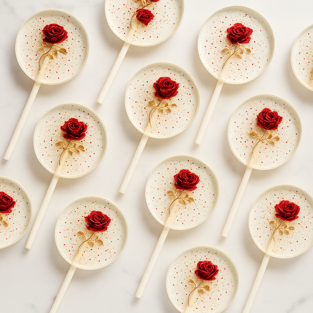 Rose Bouquet Lollipops,Candy Favors, Wholesale