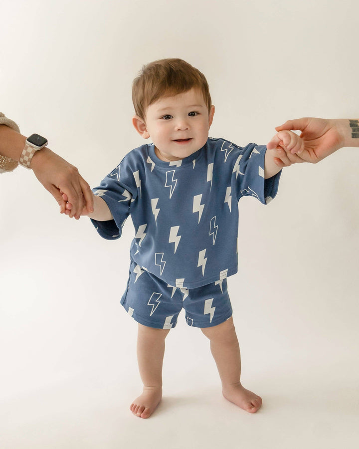 Shorts Set | Blue Bolts