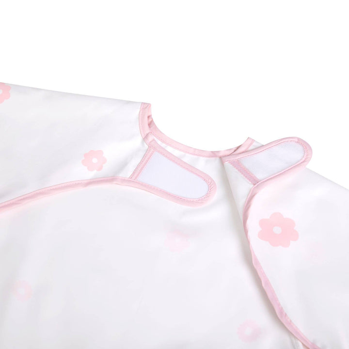 Smock Bib for Baby &amp; Toddler Long Sleeve (Pink Flowers)
