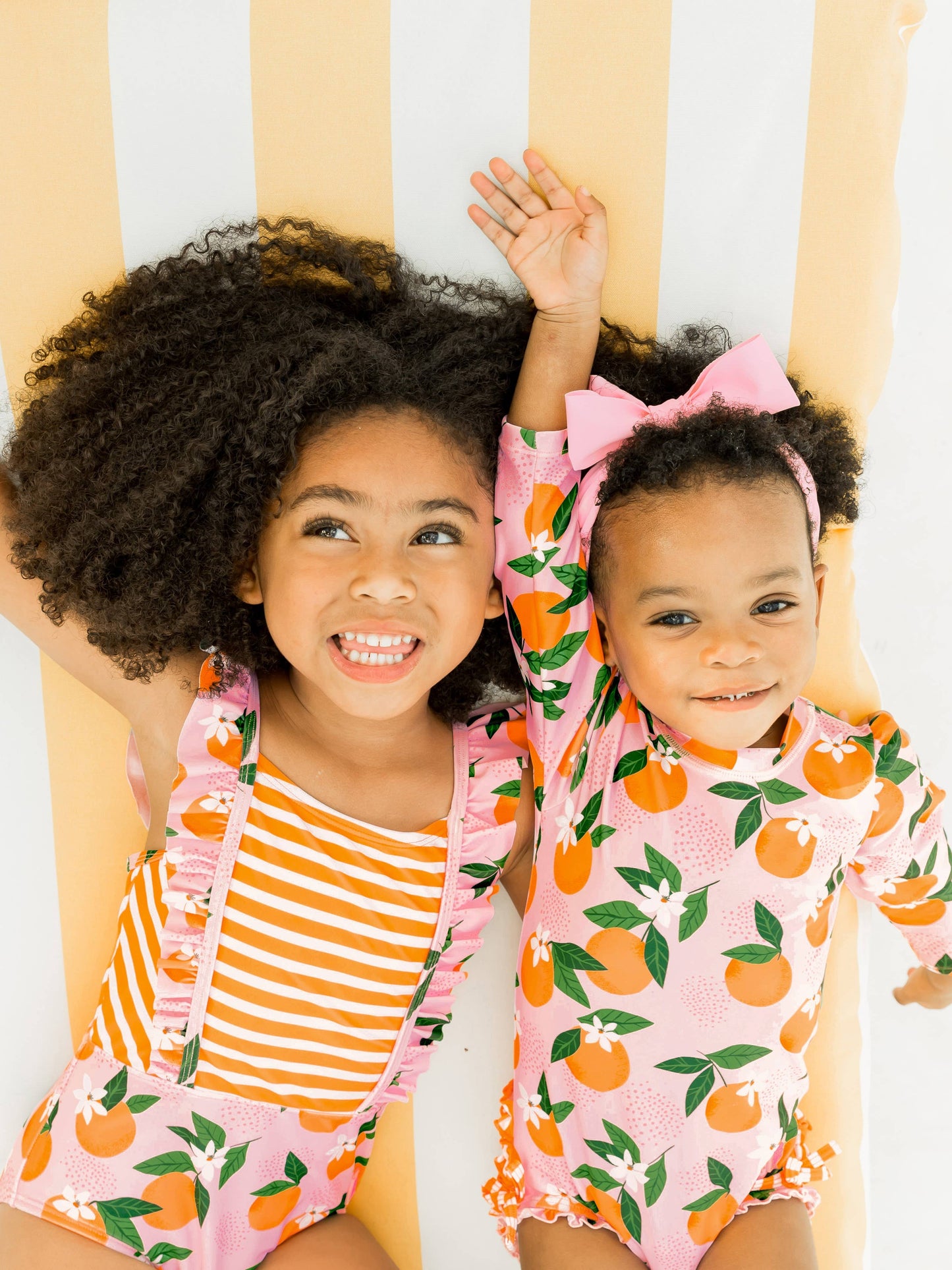 Girls Orange You The Sweetest Pinafore One Piece Swimsuit