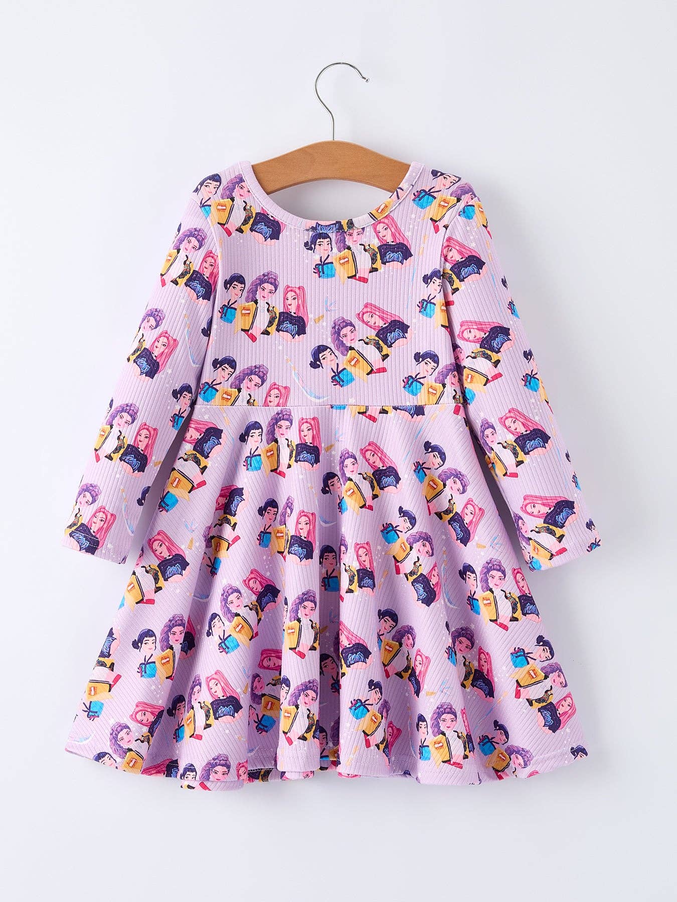 KPop Demon Hunters Inspired Purple Twirl Dress