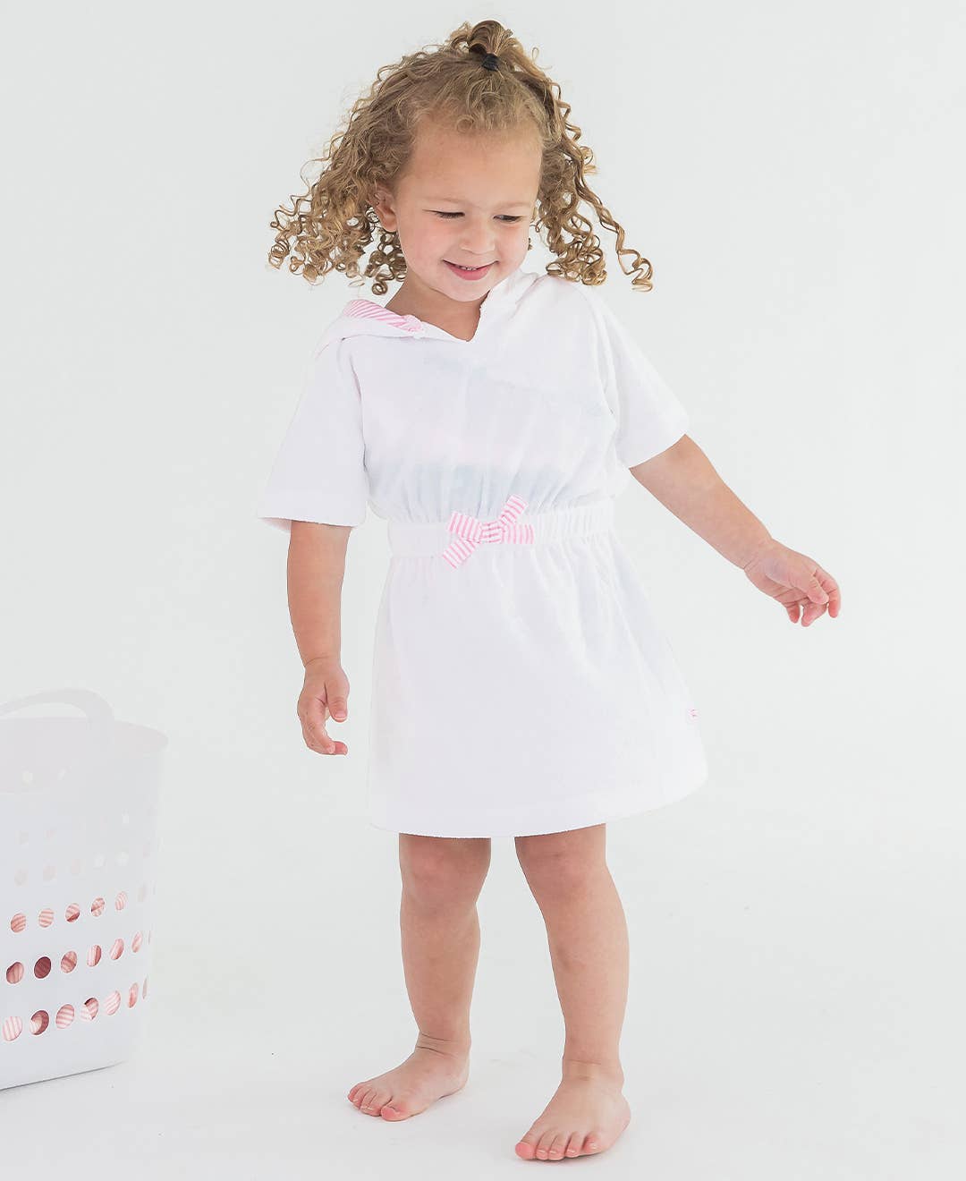 Girls White Terry Cover-Up