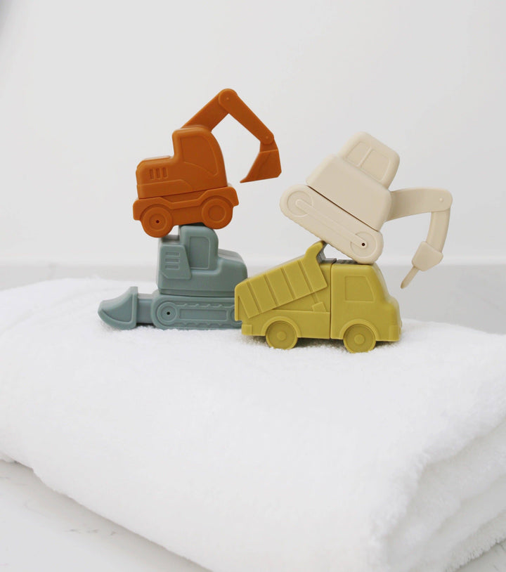 Juego de juguetes de baño de silicona sin moho para construcción