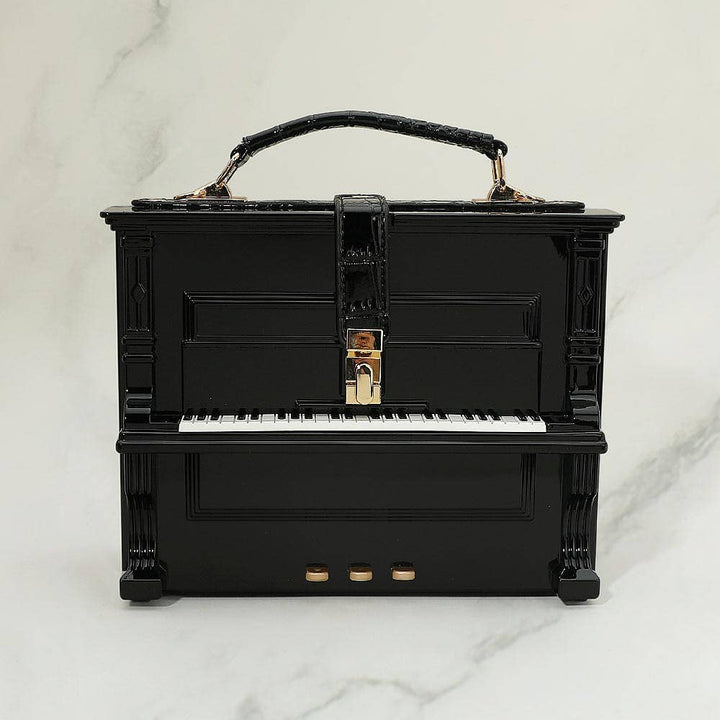 Piano Shaped Structured Crossbody Handbag