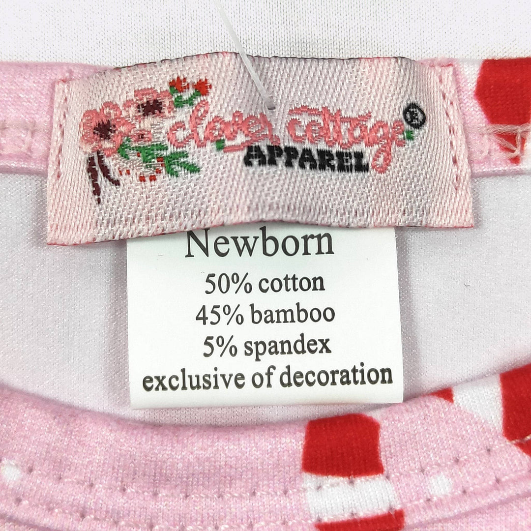 Pink Candy Cane Baby Gown