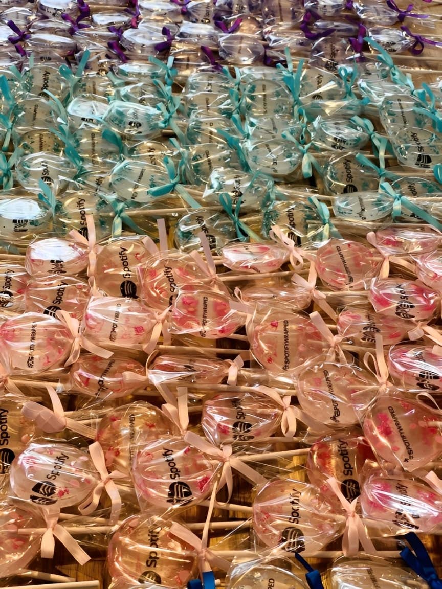 Transparent Logo Lollipops Branded Candy - Business Giveaway