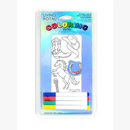 Ankle Socks - DIY Coloring Kit - Western Rodeo