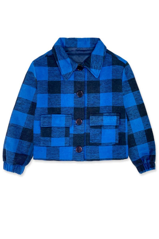 TFJ-Q23-9908T-06 Toddler's Flannel Shacket W/ Front Pockets