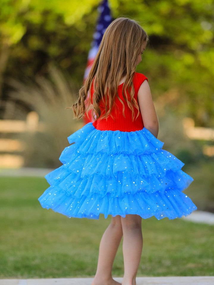 4th of july Star Sleeveless Tutu Skirt