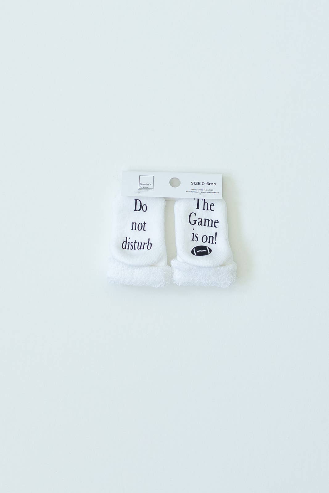 Do Not Disturb The Game is on Football Baby Socks | Sports