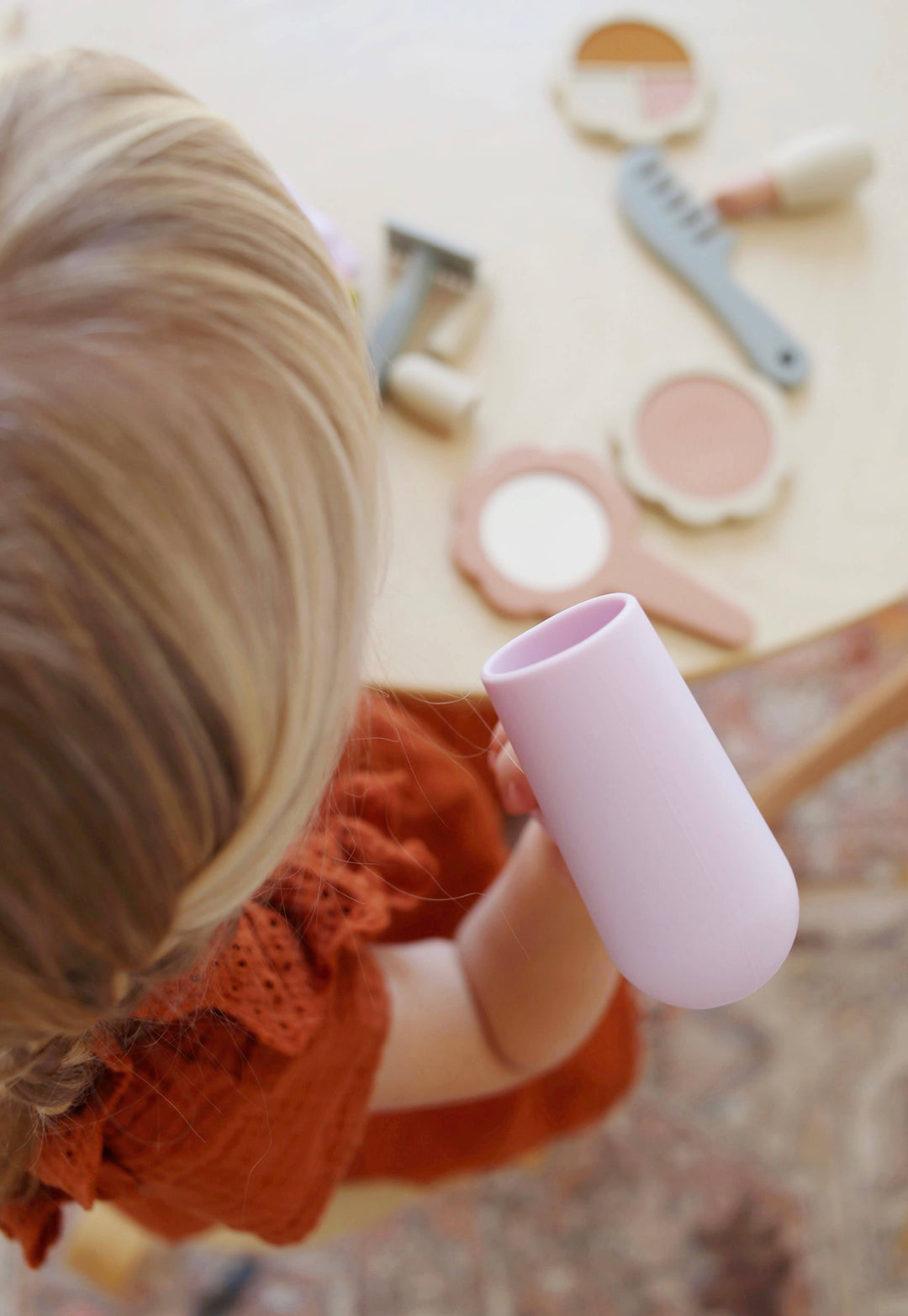 Juego de maquillaje y peinado de silicona