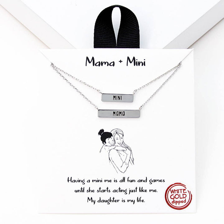 Conjunto de mini collares de mamá bañados en oro
