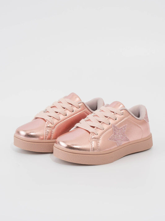 Girls' Sparkle Star Sneaker - Metallic Pink