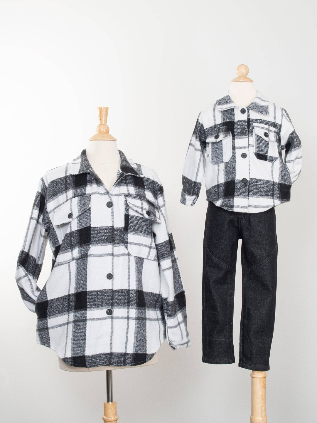 Mom &amp; Me Charcoal Plaid Flannel