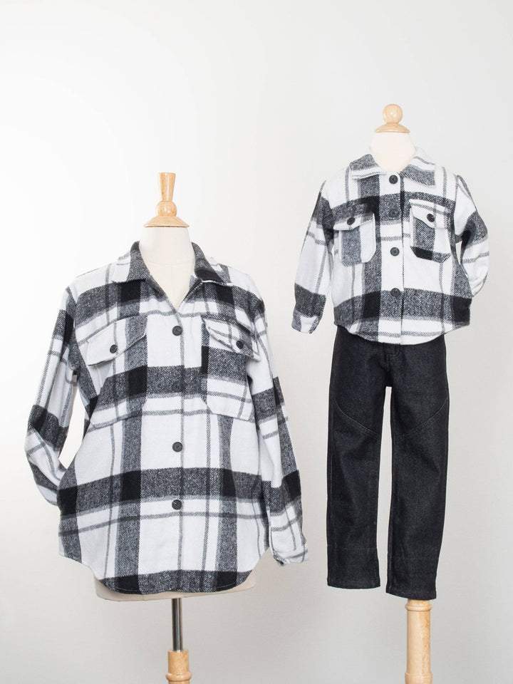 Mom &amp; Me Charcoal Plaid Flannel