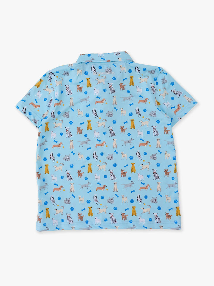 Boys Puppy Playtime Knit Short Sleeve Performance Polo