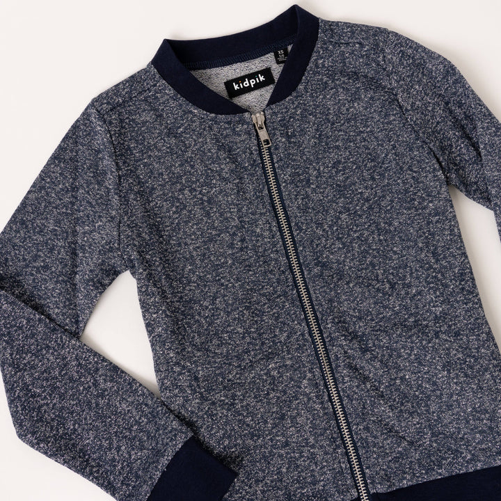 Metallic French Terry Bomber Jacket