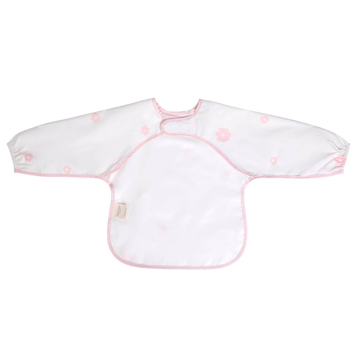 Smock Bib for Baby &amp; Toddler Long Sleeve (Pink Flowers)