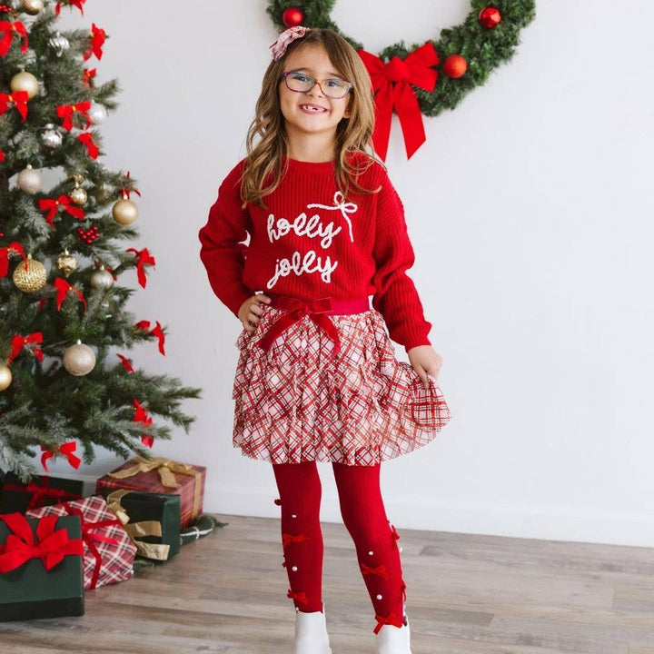 Ruby Red Bedazzled Tights