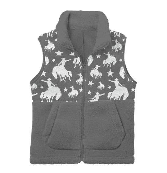Star Bronc Fleece Vest, 6-7