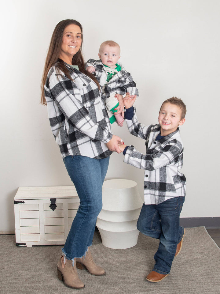 Mom &amp; Me Charcoal Plaid Flannel