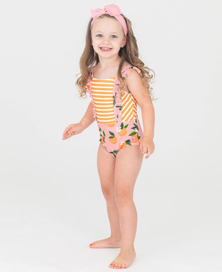 Traje de baño de una pieza con pechera "You The Sweetest" de Girls Orange