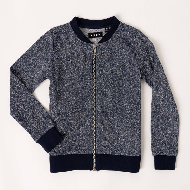 Metallic French Terry Bomber Jacket