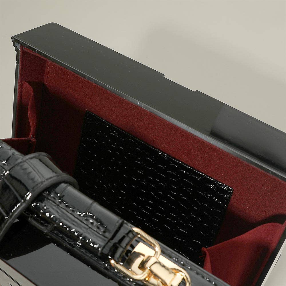Piano Shaped Structured Crossbody Handbag