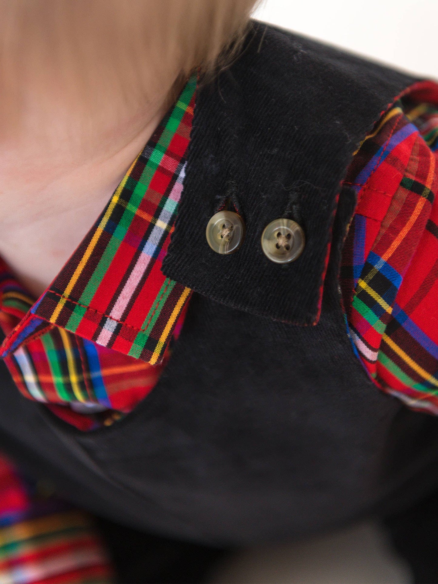 Baby Boys Black Stretch Corduroy Longall Romper