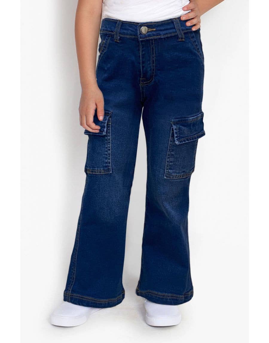 GDP-23-89138A Girl Class Cargo Pocket Jeans