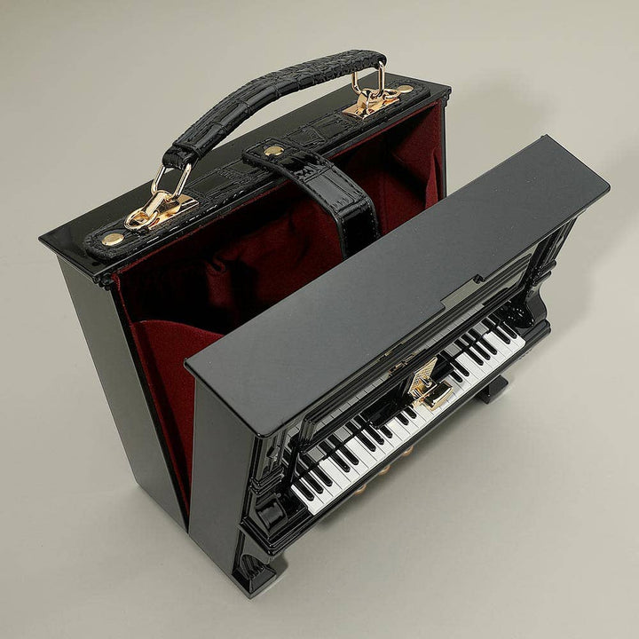 Piano Shaped Structured Crossbody Handbag