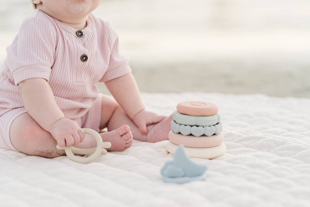 Classic Silicone Stacking Teething Ring Toy