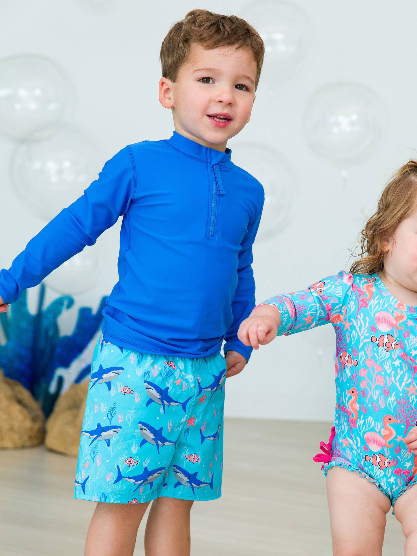 Boys Fin-tastic Shark Swim Trunks