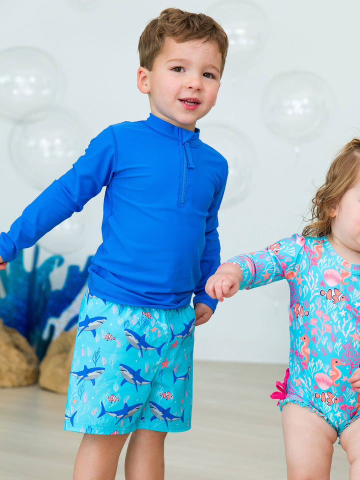 Boys Fin-tastic Shark Swim Trunks