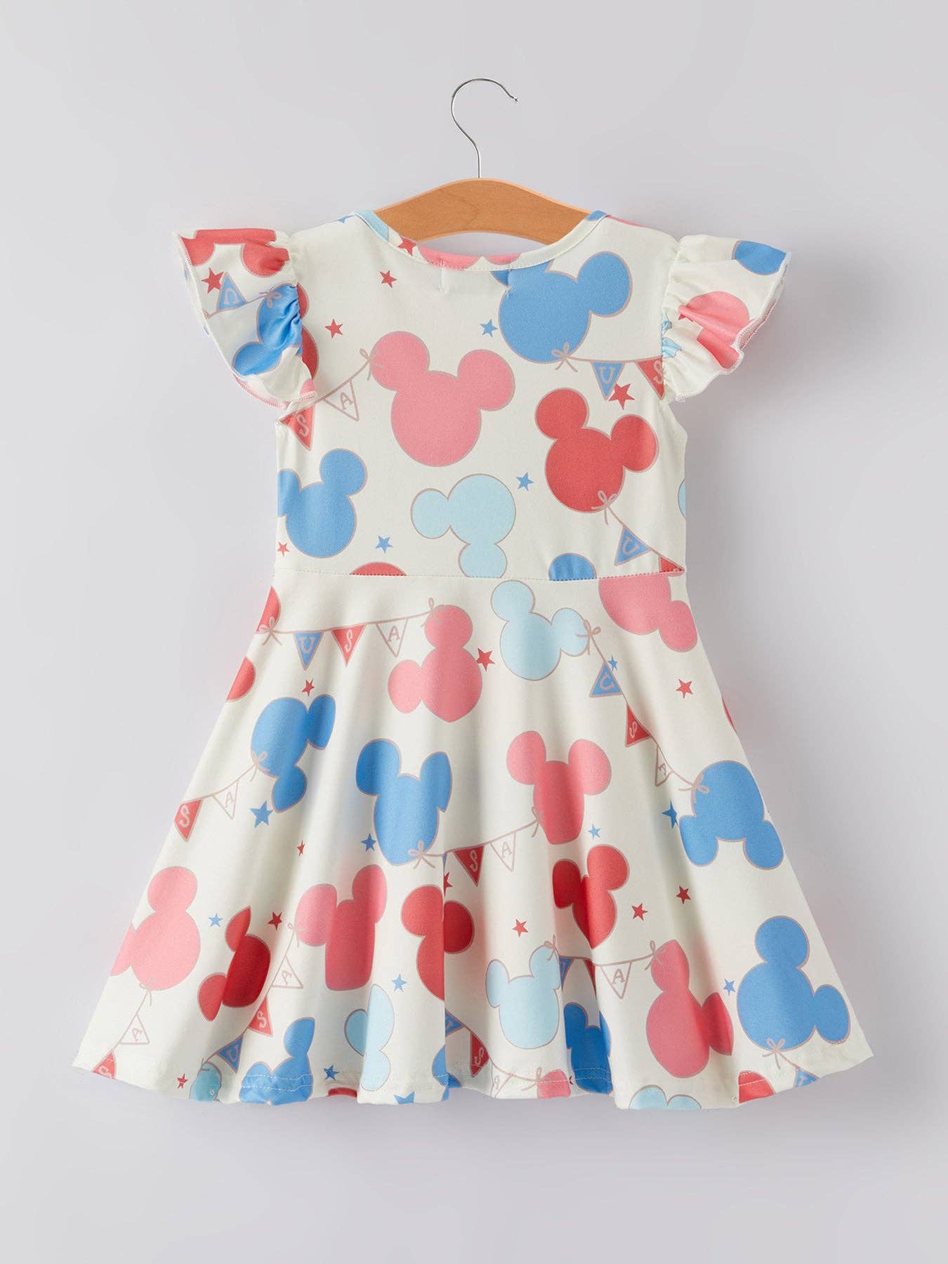 4th of July M USA Flag Print Girls Dress
