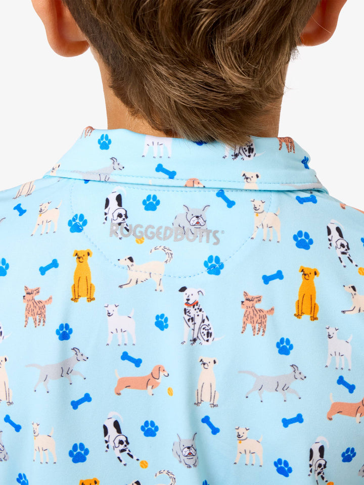 Boys Puppy Playtime Knit Short Sleeve Performance Polo
