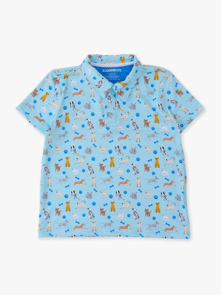 Boys Puppy Playtime Knit Short Sleeve Performance Polo