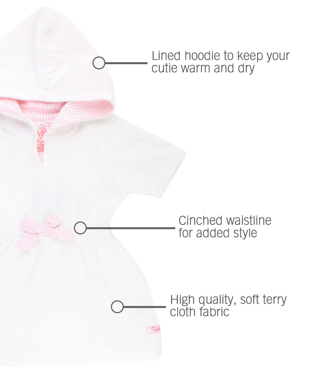 Girls White Terry Cover-Up