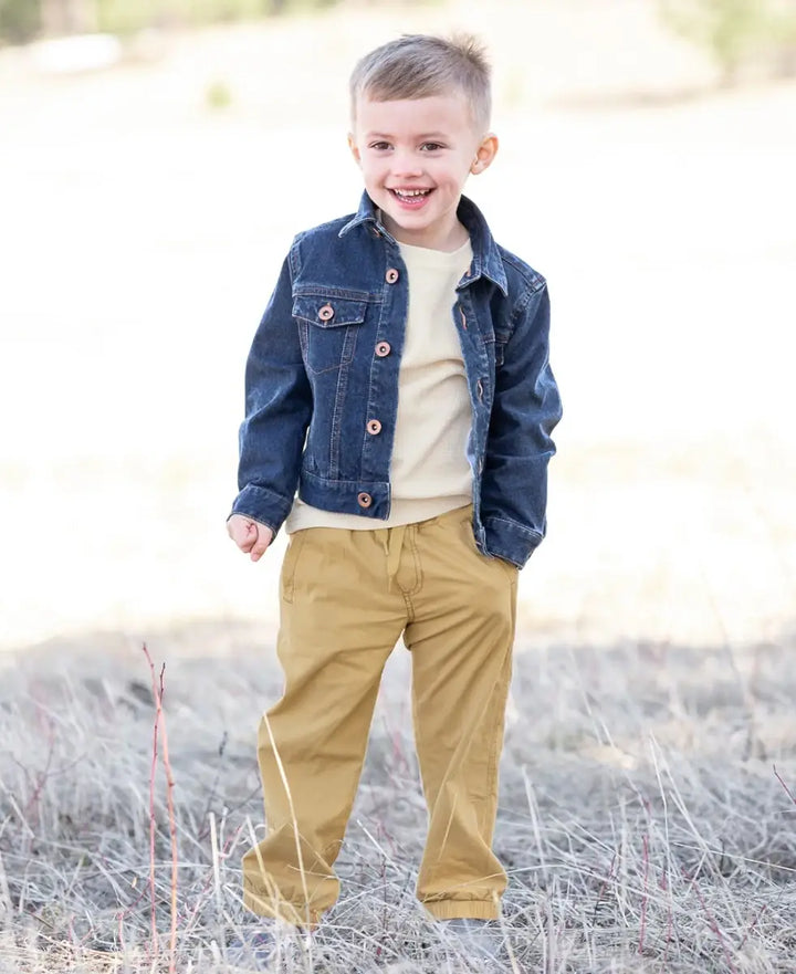 Boys Medium Wash Denim Jacket